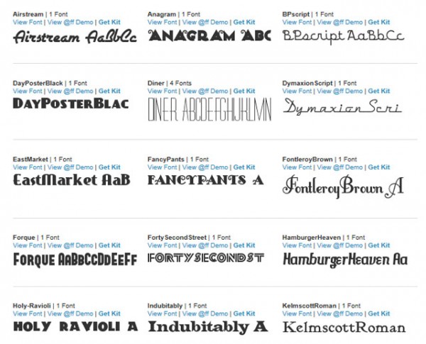 Free Fonts Sites List