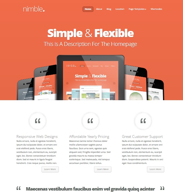 Nimble wordpress theme