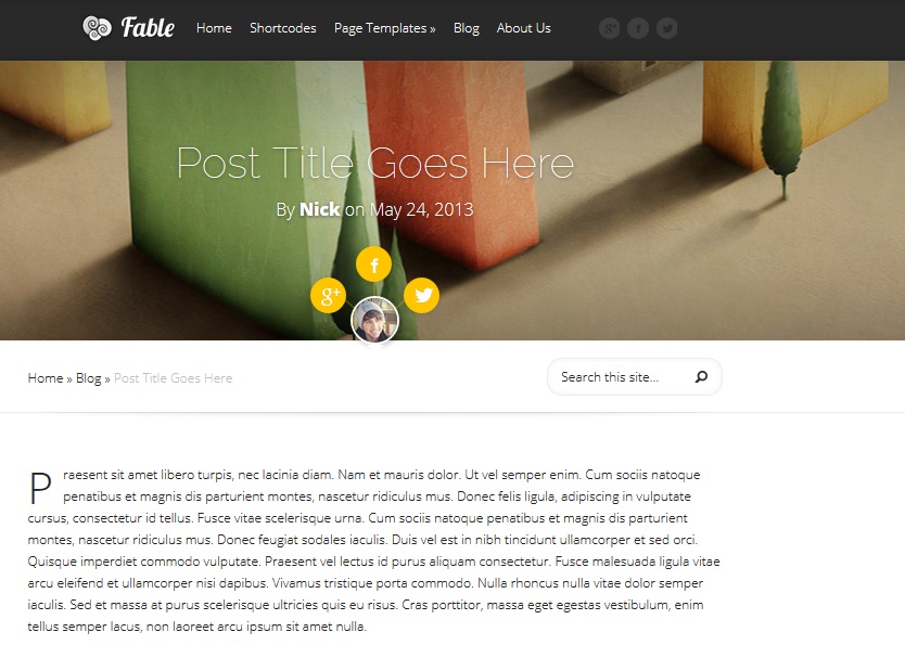 fable wordpress theme