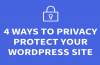 wordpress privacy